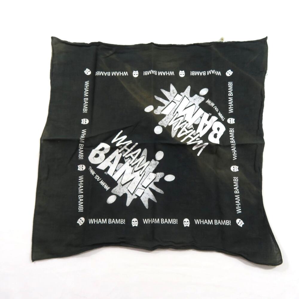 Myrtle Beach Bike Week Scarf Bandana Wham Bam Thank You Ma'am Black White 20"